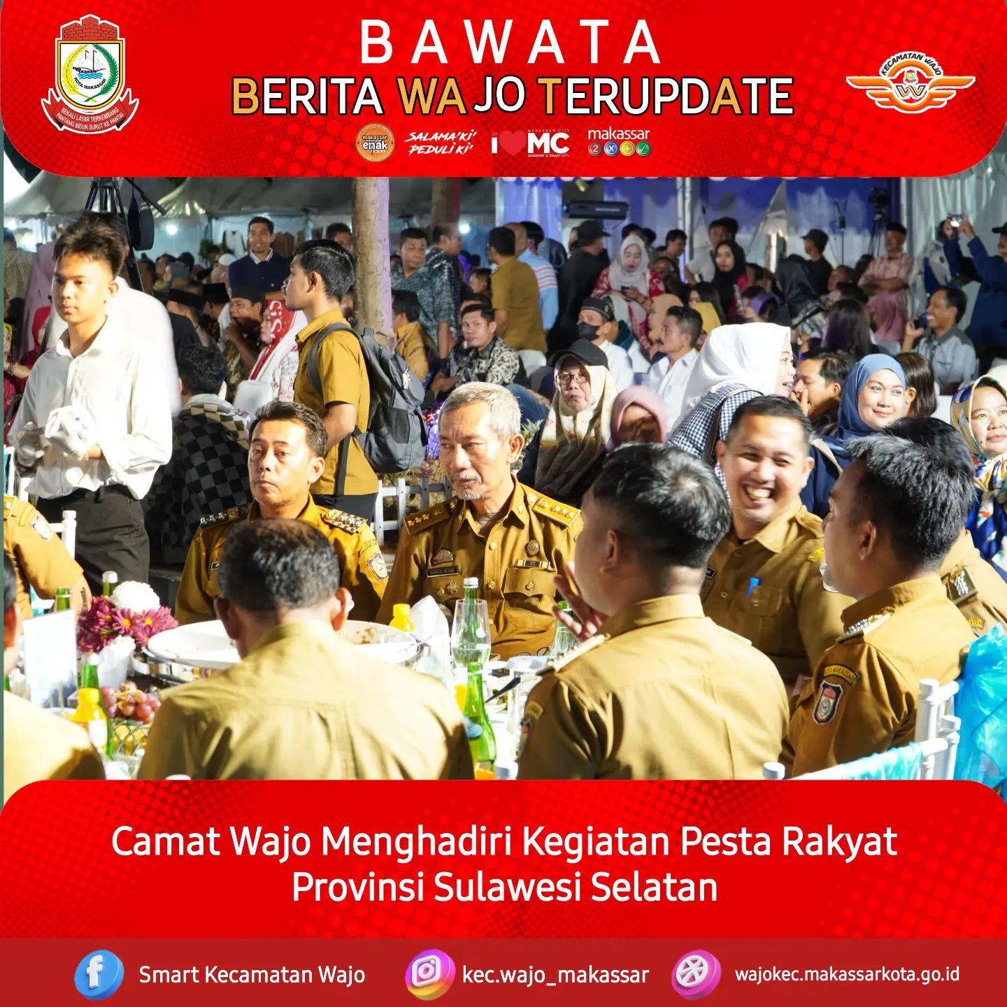 Gambar Camat Wajo Hadir pada Kegiatan Pesta Rakyat yang di selenggarakan oleh Pemerintah Provinsi Sulsel