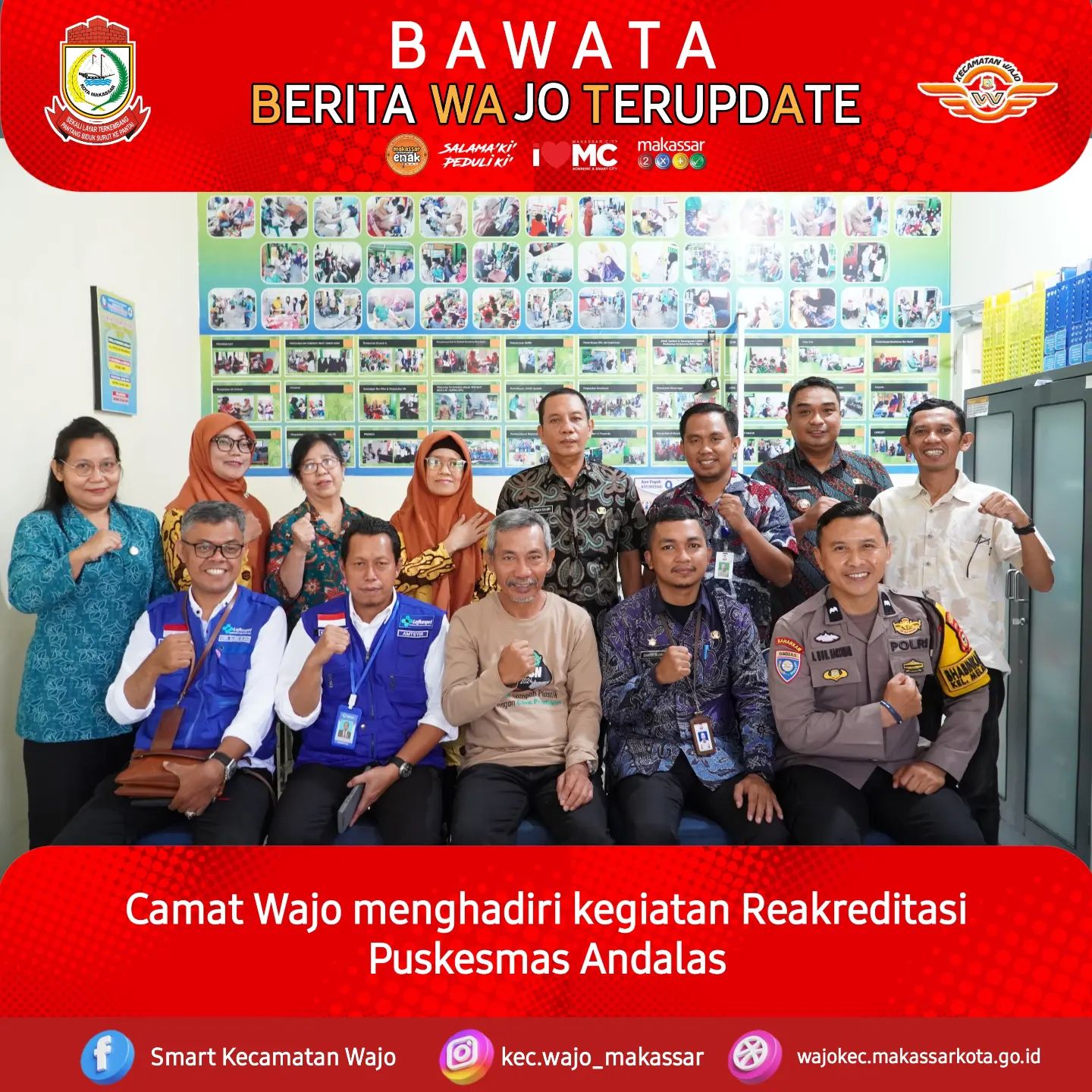 Gambar Reakriditasi Puskesmas Andalas yang di Hadiri Oleh Camat Wajo beserta para Lurah