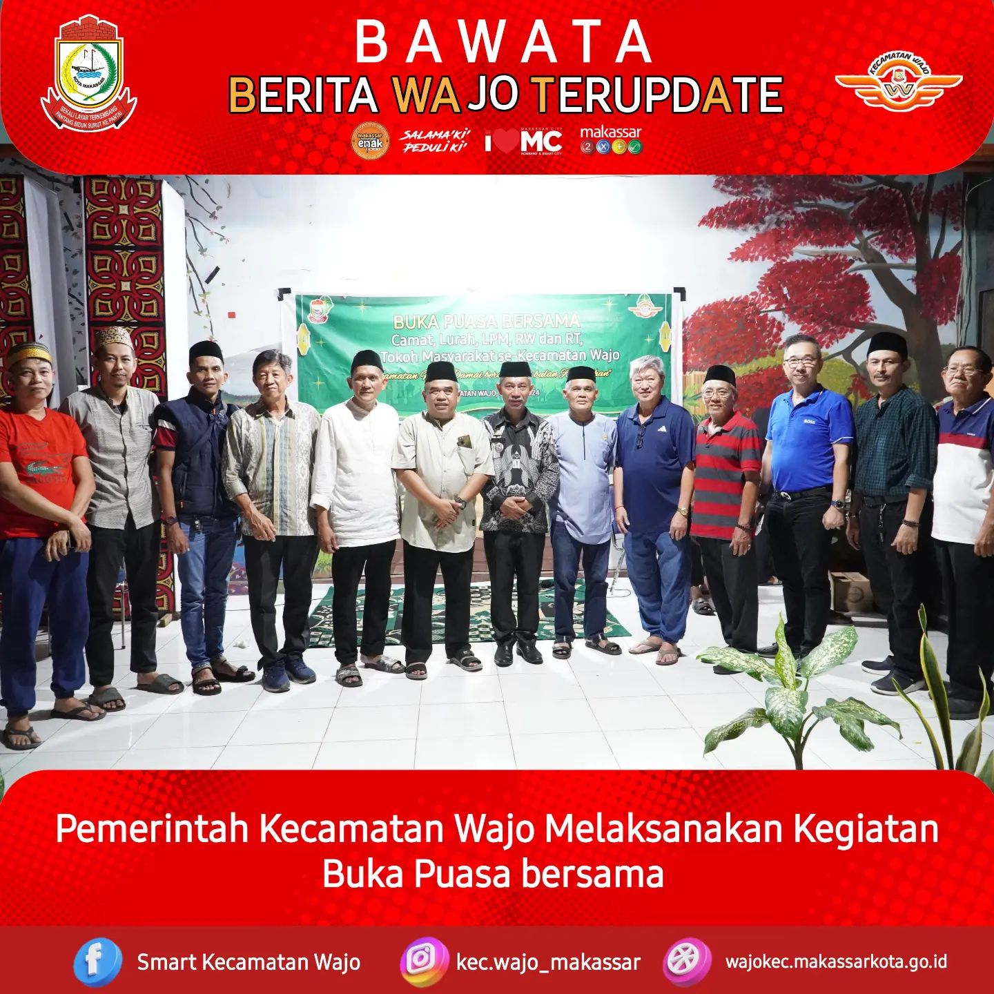 Gambar Buka Puasa Bersama yang dilaksanakan oleh Pemerintah Kecamatan Wajo